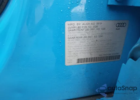 2020 Audi Q3 Prestige 45 Tfsi S Line Quattro Tiptronic from USA, damaged, VIN WA1FECF36L1023581